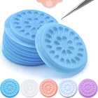 Подставка для клея для наращивания ресниц, пластиковая, клеевые подушечки