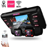 4k gps wifi dual lens full hd 1080p 1080p car dvr video recorder sony sensor night vision wdr dual camera 170 degree dash cam