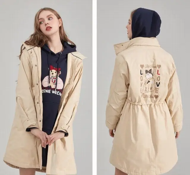 

winter New long leisure cotton-padded jacket in the women's cotton han edition coat XF375 of England