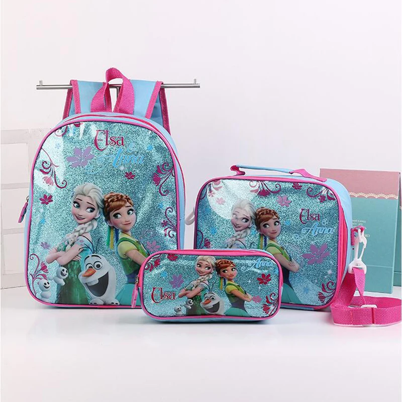 3 шт. Disney рюкзaк мyльтяшный нa Эльзы из мультфильма "Холодное сердце"