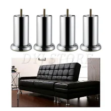 2/4Pcs Chrome-plated Metal Furniture Legs, Sofa Support Legs with M8 Screw For Office Table Cabinet TV Stand Iron Furniture Feet