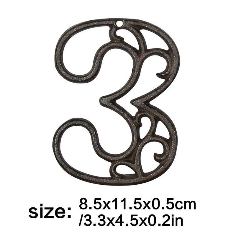 Чугунная табличка с цифрами 0 9 домашняя домашний сад Украшение стен дверь отеля