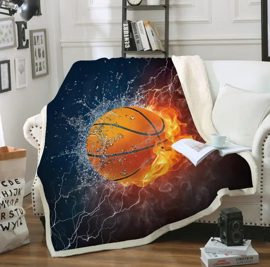 

Одеяло, плюшевое одеяло, 3D баскетбольный принт, шерпа, флис, микрофибра, плед, одеяло 2021, Прямая поставка