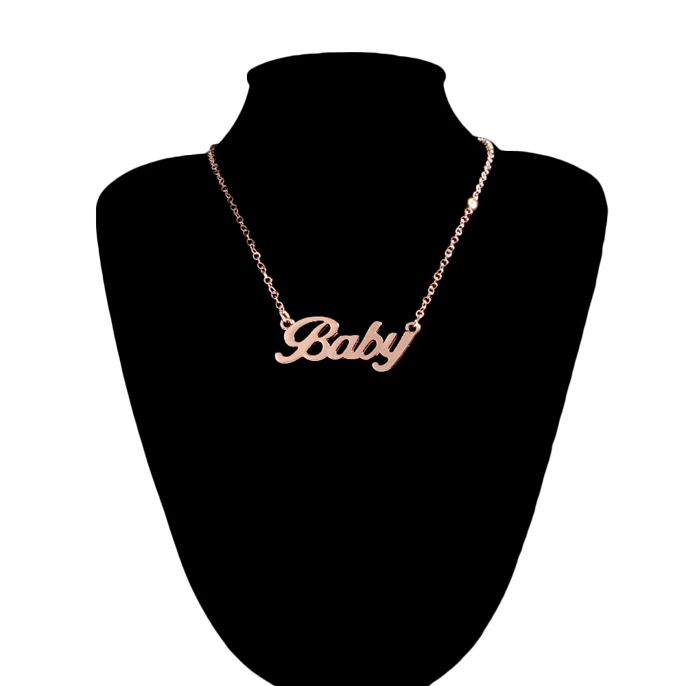 1 шт. детское позолоченное ожерелье с буквами для женщин и девочек цепочка до