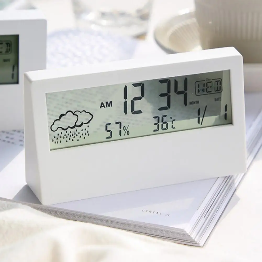 

Table Decor Useful LCD Display Electric Clocks Lightweight Digital Alarm Clock Large Digit Display for Office