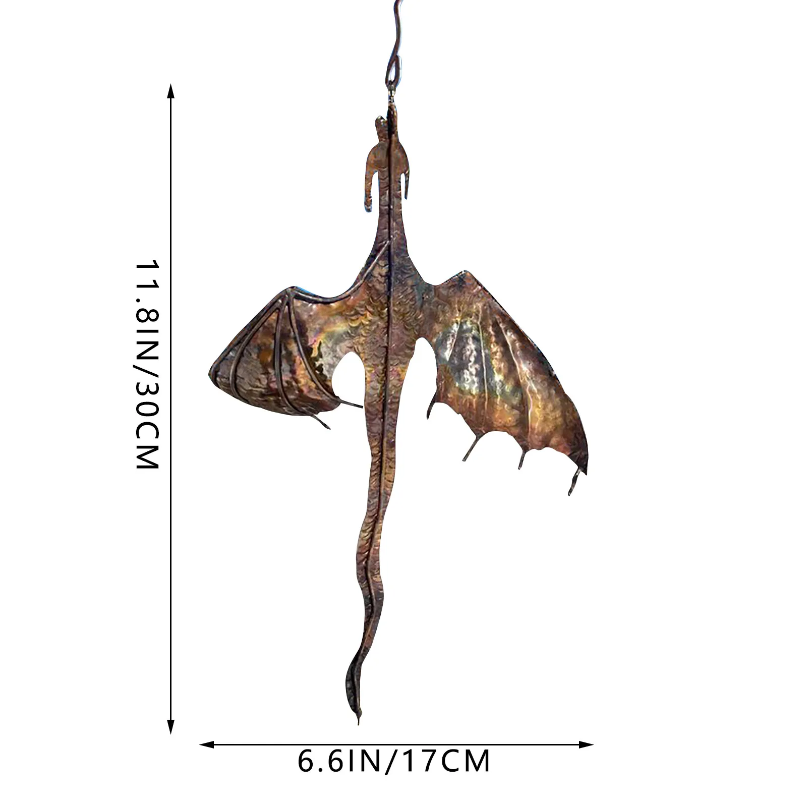 

12" x 7"x 5" Bat Wind Catcher Sculptures Yard Windmill Garden Ornament Yards Art Dragon Wind Catcher Garden yard decoration
