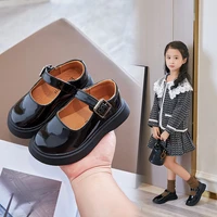 girls black leather shoes for school kids princess performance shoes student white dress shoes children chaussure fille 3 15t
