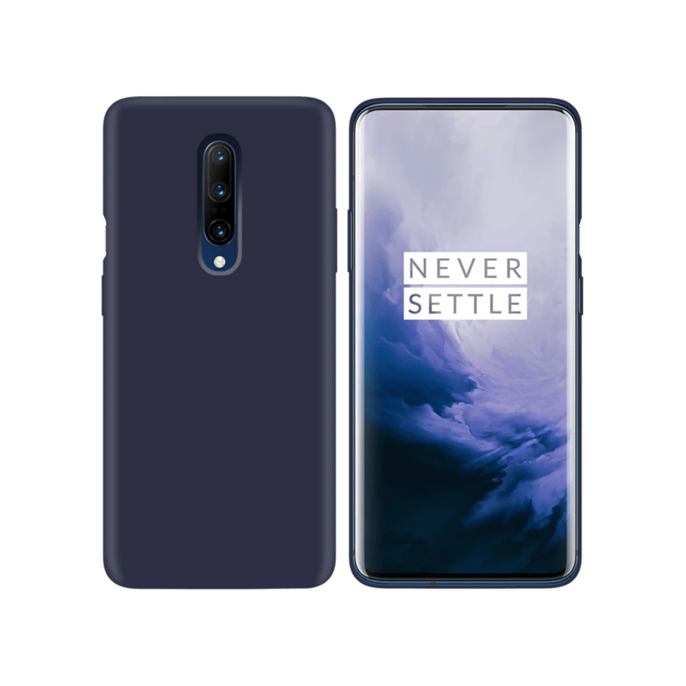 Dark blue Для oneplus 7 Pro Чехол для oneplus 7 Pro 7Pro 6T 6 мягкий жидкий силиконовый бампер чехол для oneplus 7 противоударный полный задний Чехол - Цвет: Dark blue