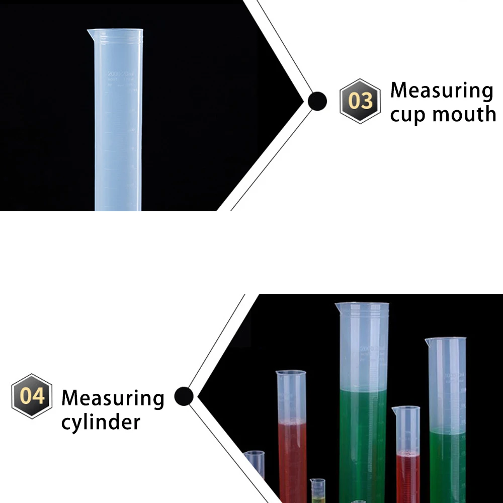 Доступный химический набор мерный пластиковый цилиндр градиентные цилиндры для