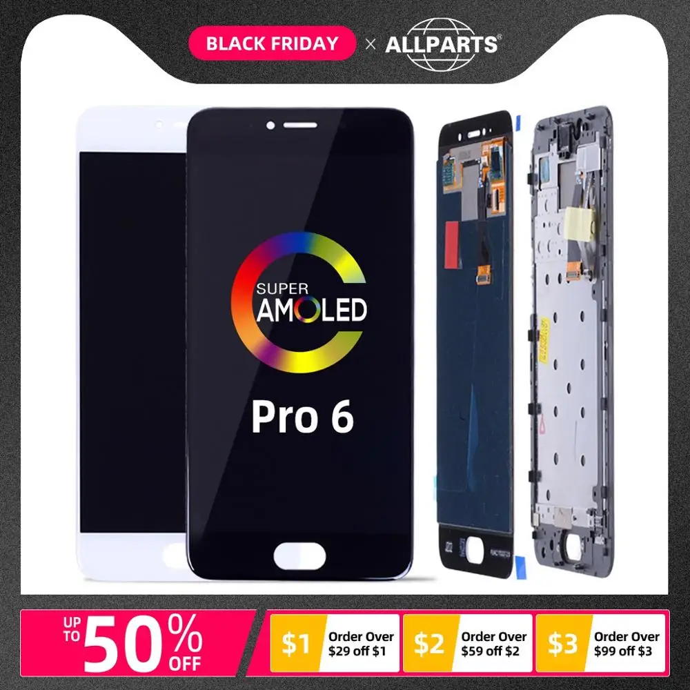 AMOLED Дисплей для MEIZU Pro 6 LCD в сборе с тачскрином на рамке Оригинал 5.2'' черный