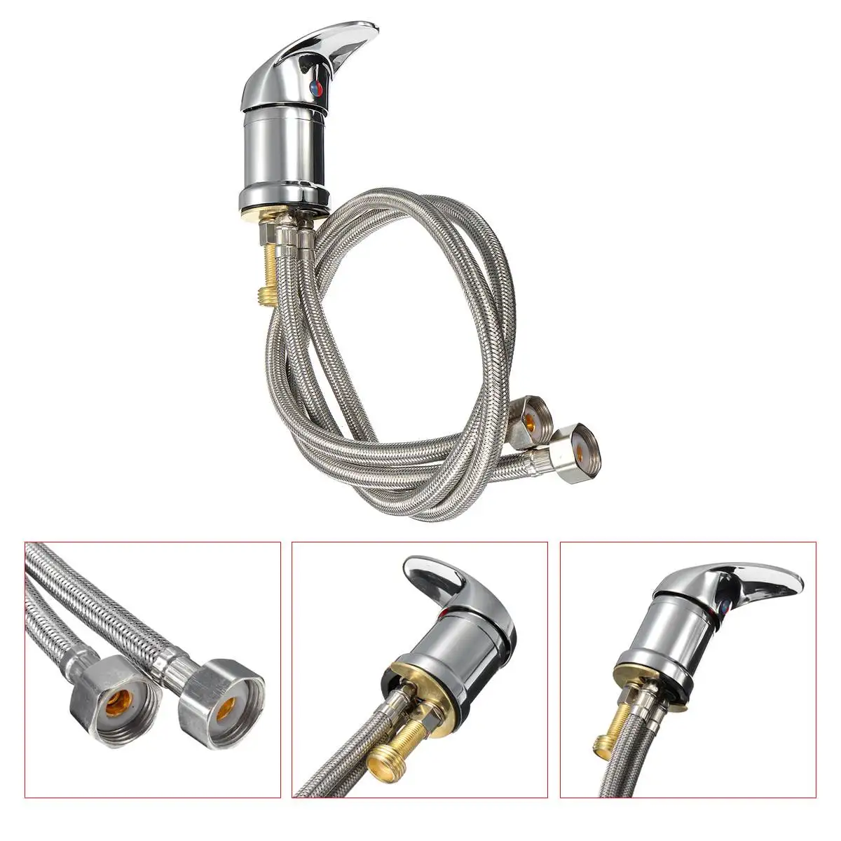 

Spa Beauty Salon Shampoo Bowl Sink Hair Salon Building Materials Accessories Bathroom Hot Cold Faucet Spray Hose Replacement Set