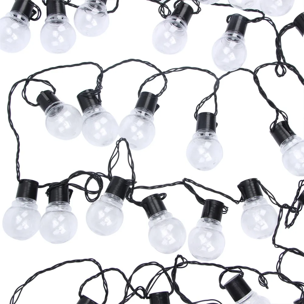 

6/11M Festoon Led Globe Fairy String Light Christmas Garland Fairy Lights 20/38 Bulb Outdoor For Wedding Garden Party Decoration