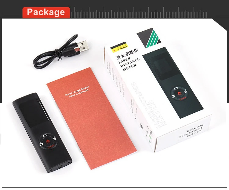 Amvolta Laser Distance Meter 40m Portable Mini Telemetre Rangefinder Chargable Digital Trena Range Finder Measure | Инструменты
