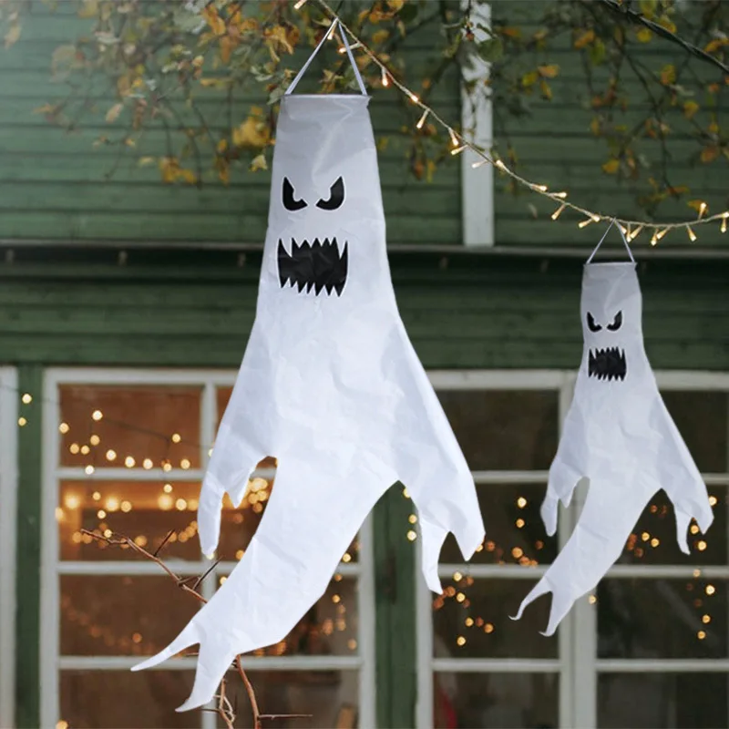 

Scary Ghost Pendant LED Light String Halloween Outdoor Decoration Hanging Horror Ornament Glowing Ghost Home Halloween Decor