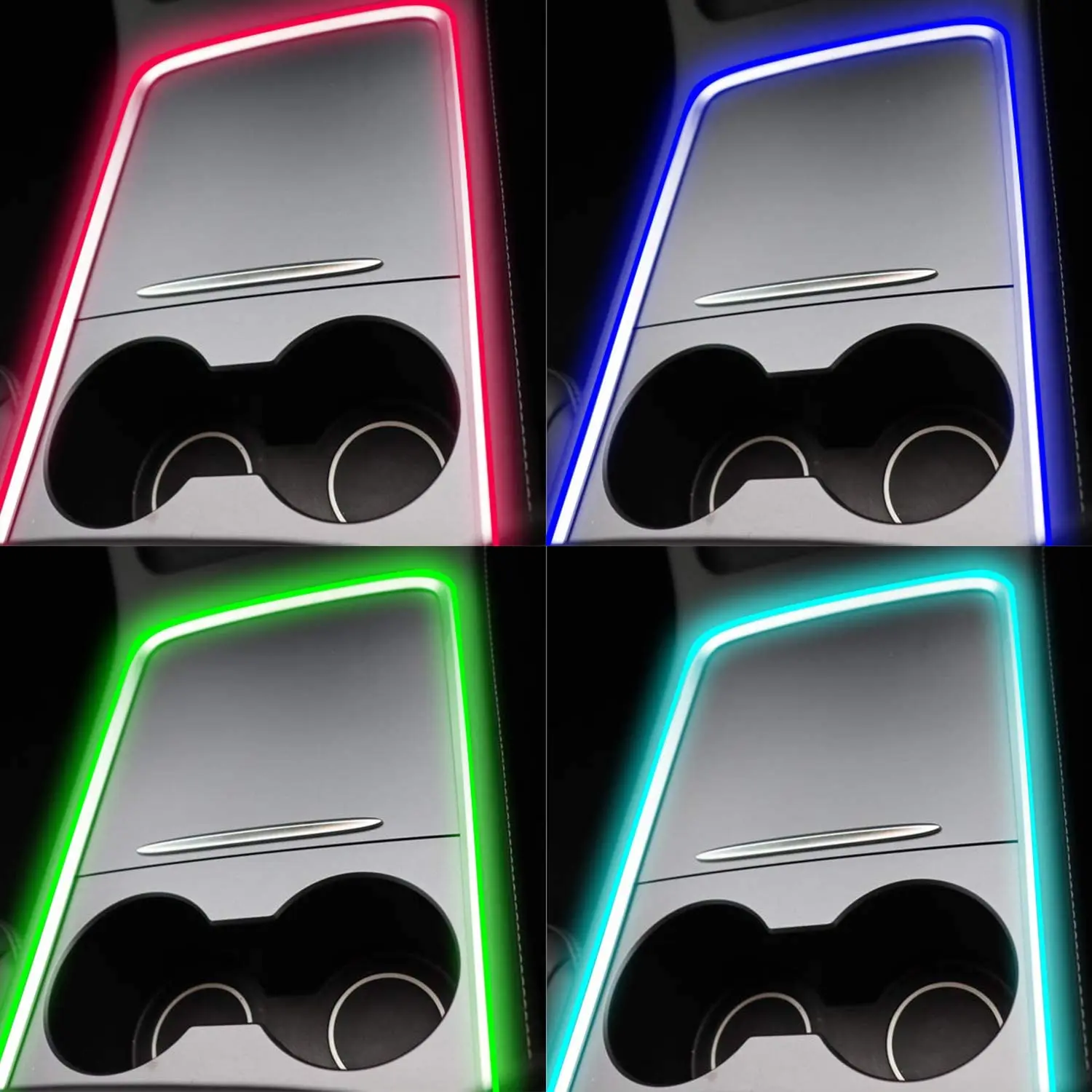 Внутреннее неоновое освещение автомобильный декор разноцветная Светодиодная