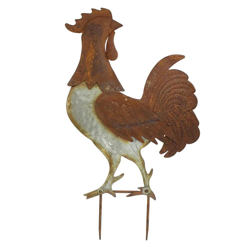 

Металлический производство Garden Stake садовое украшение курица петух формы статуя во дворах Кола украшения Ретро Скульптура