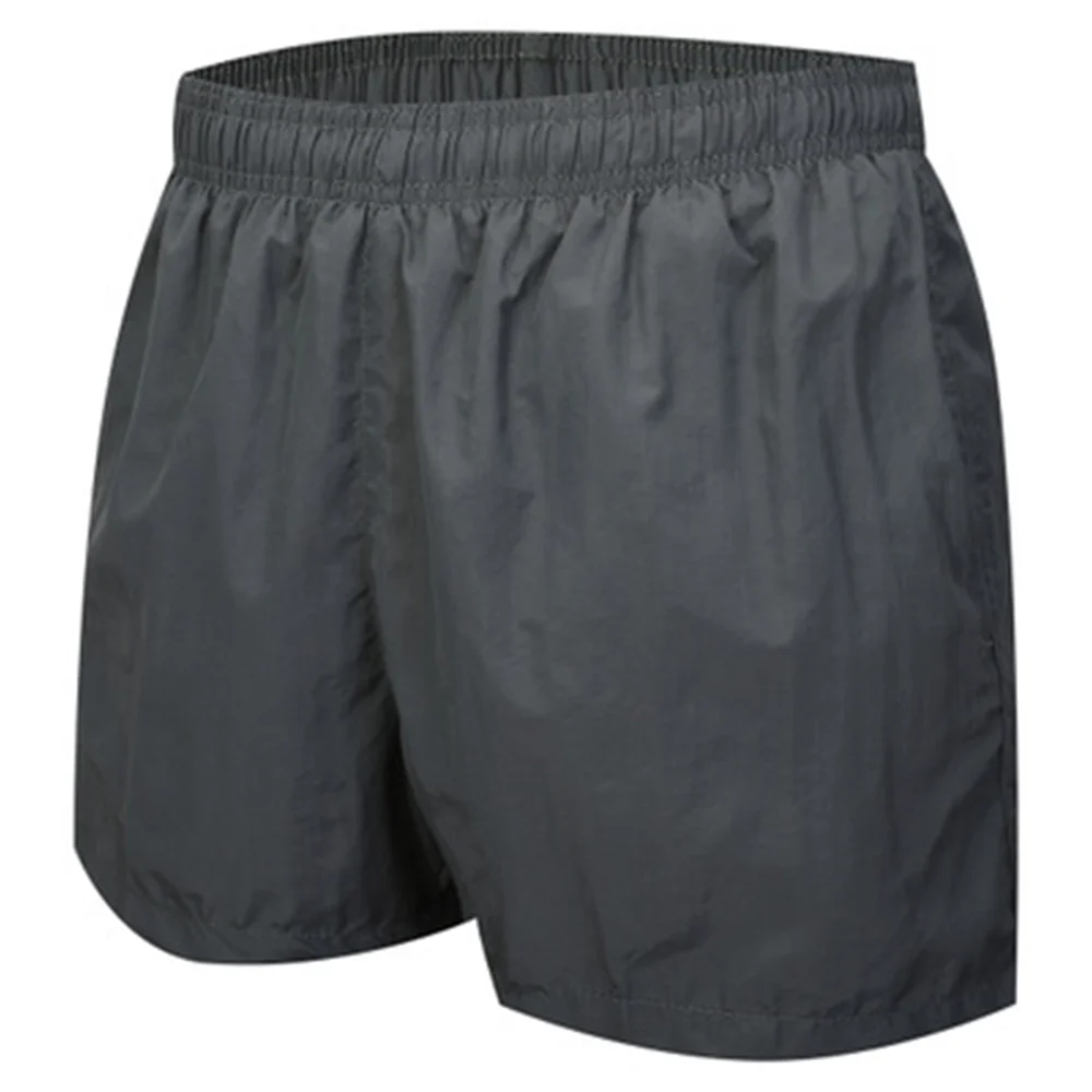 

Solid color casual beach shorts men's quick-drying breathable swimming shorts loose training elastic draw string running shorts