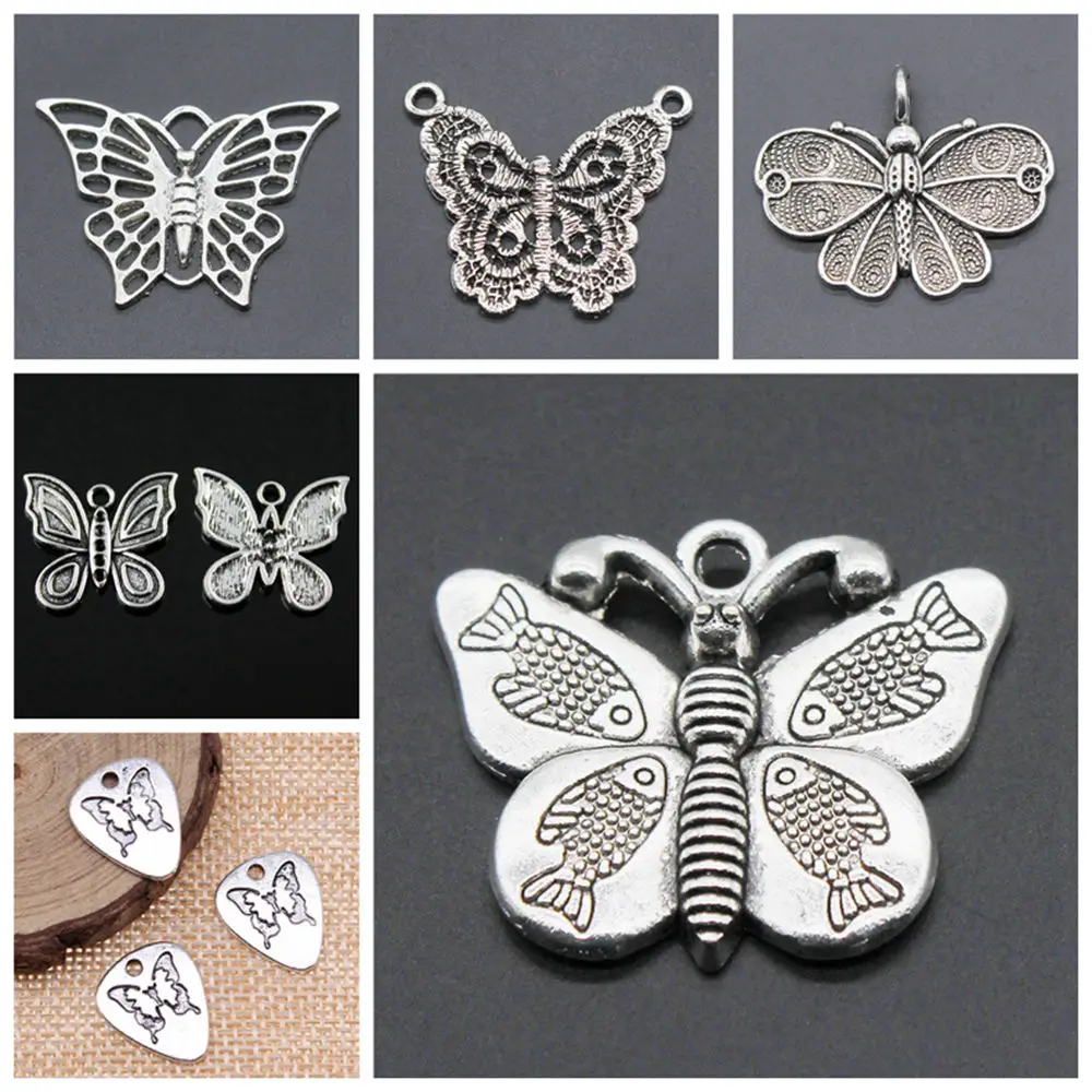 

Charms for Jewelry Making Findings Handmade DIY Craft Beautiful Butterfly Charms