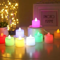 24pcs flameless led electronic candle wedding romantic light birthday party home decoration light tea light tea candles