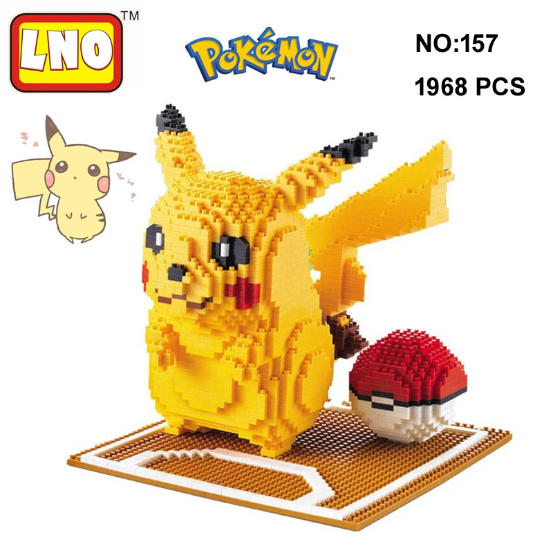 LNO Игра Супер Марио Луиджи Йоши Монстр пожарная пчела Пикачу DIY Мини