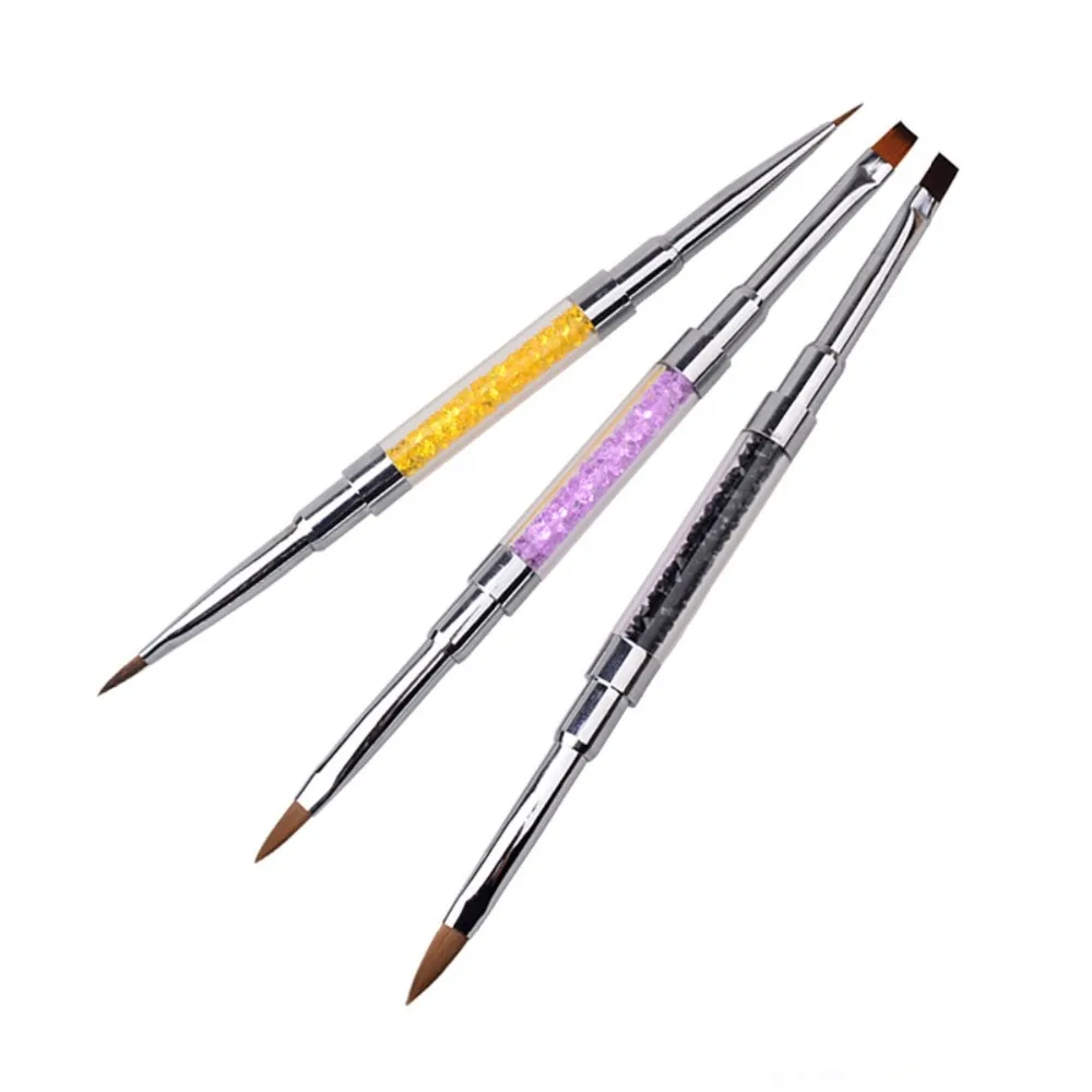Акриловая ручка кисть для дизайна ногтей Двойные головки точечная рисования