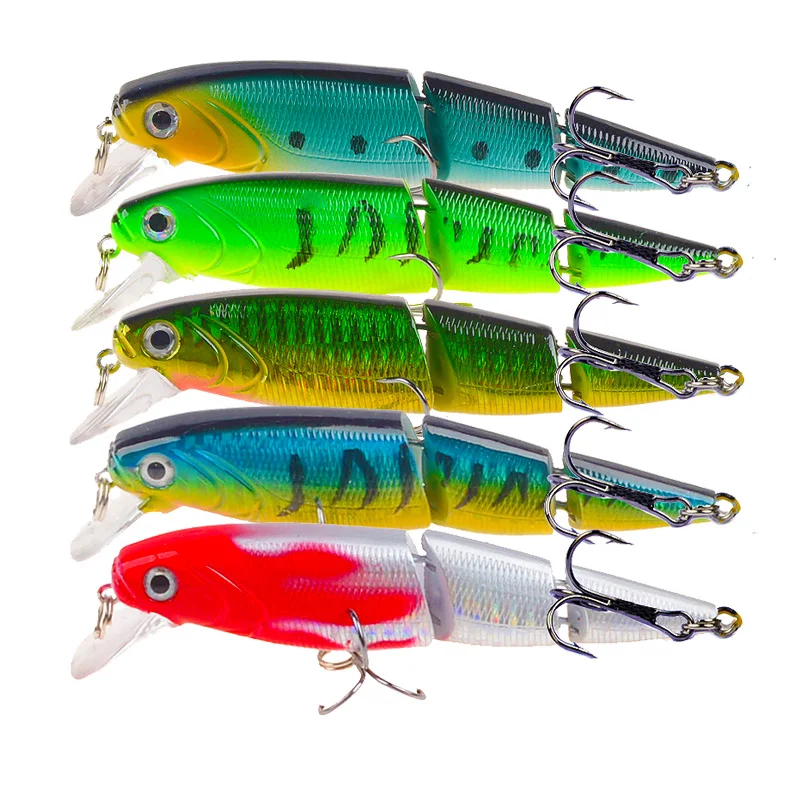 

1PCS Jointed Fishing Lure 10.5CM 15G Floating Minnow Plastic Artificial Fishing Wobblers Tools 3 Sections Lure