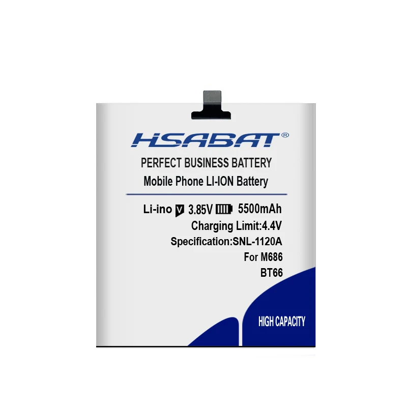Аккумулятор HSABAT BT66 5500 мАч для Meizu PRO 6 Plus PRO6 M686 M686G M686Q | Мобильные телефоны и