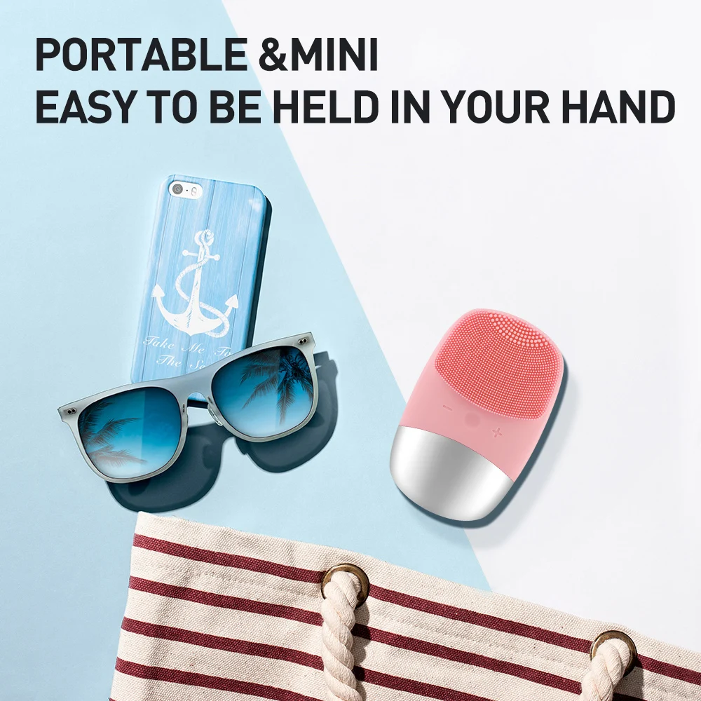 

Mini Silicone Electric Face Cleansing Brush Electric Facial Cleanser Sonic Facial Cleansing Brush Skin Massager Skin Care Tools