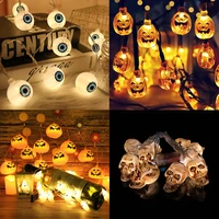1 5m 10led halloween string lights lamp pumpkin spider bat skull diy hanging horror halloween decoration for home party supplies