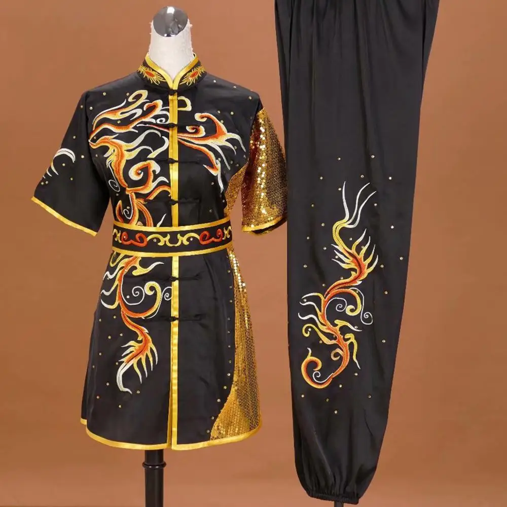 Wushu taichi одежда тайцзи changquan Униформа боевых искусств соревнование вышитая kungfu