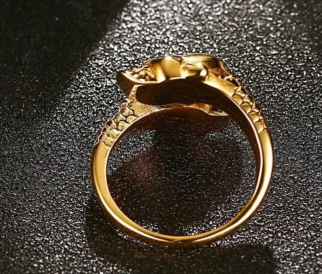 Мужские кольца в стиле ретро готика панк змейка осьминог Череп перо коготь