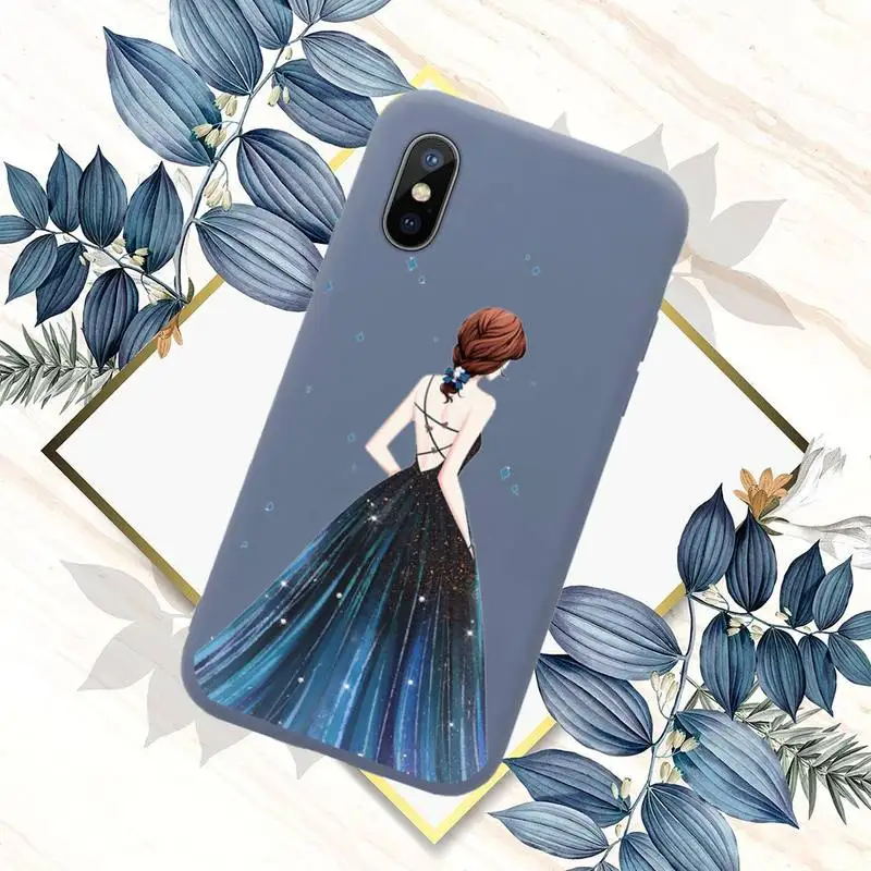 

Dress wedding girl Phone Case Candy Color for iPhone 11 12 mini pro XS MAX 8 7 6 6S Plus X SE 2020 XR