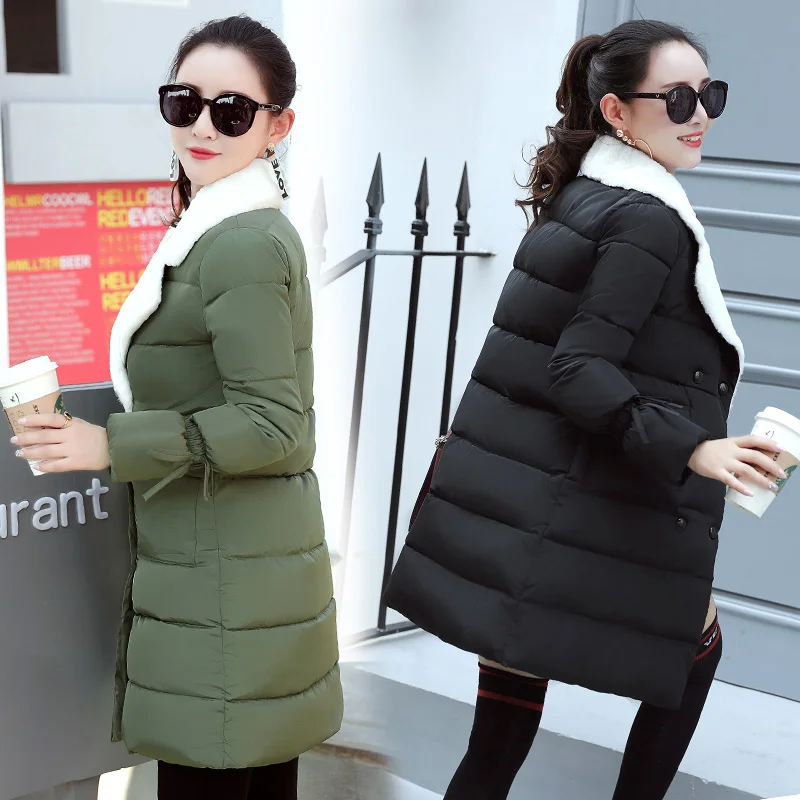 Новинка Осень зима 2019 женская одежда с подкладкой средней длины женское