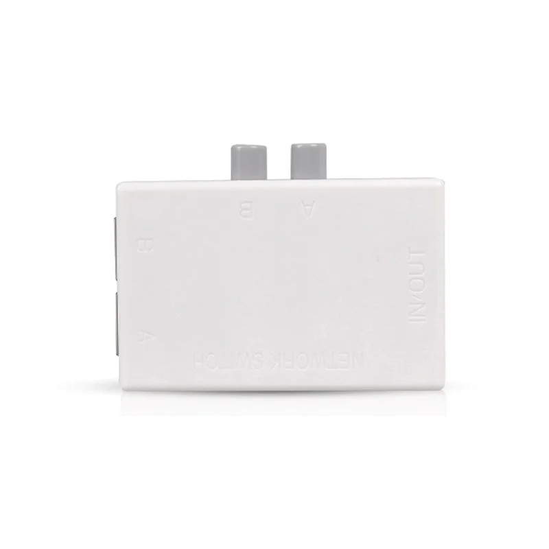 RJ45-2M двухпортовый мини-переключатель сети устройство совместного использования