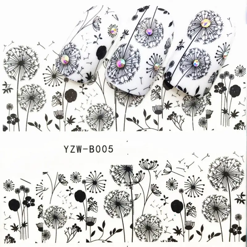 1 шт. череп Хэллоуин растение наклейка для ногтей Стразы 3D кристалл AB прозрачные