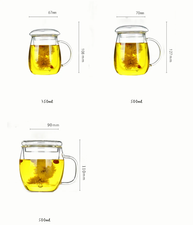 

Classical Simple style Office Heat Resistant Teaware Glass Cup with Tea Infuser Filter 210406-05