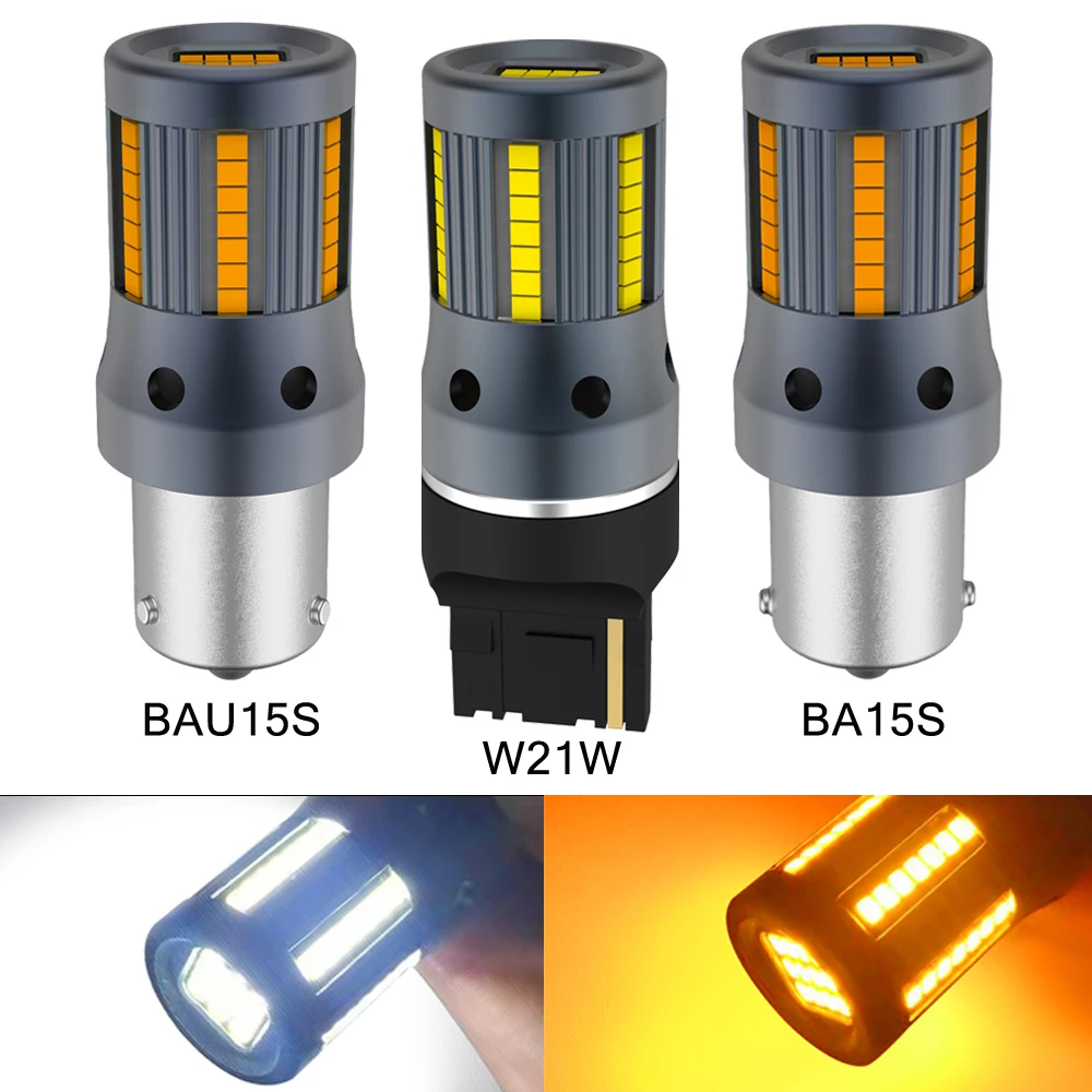 2x1156 P21W BA15S BAU15S PY21W 7440 T20 W21W Светодиодная лампа для автомобисветильник s 6500K белый