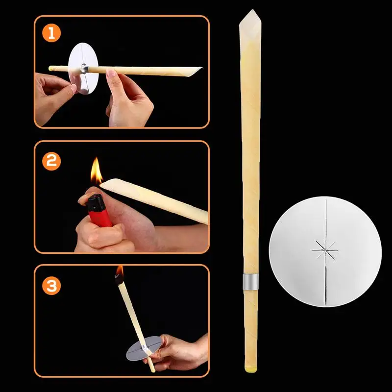 10pcs Ear Candles Natural Beeswax Ohrenkerzen Hopi Candle Cleaner Earwax Wax Removal Horn Indiana Candling Fragrance | Красота и
