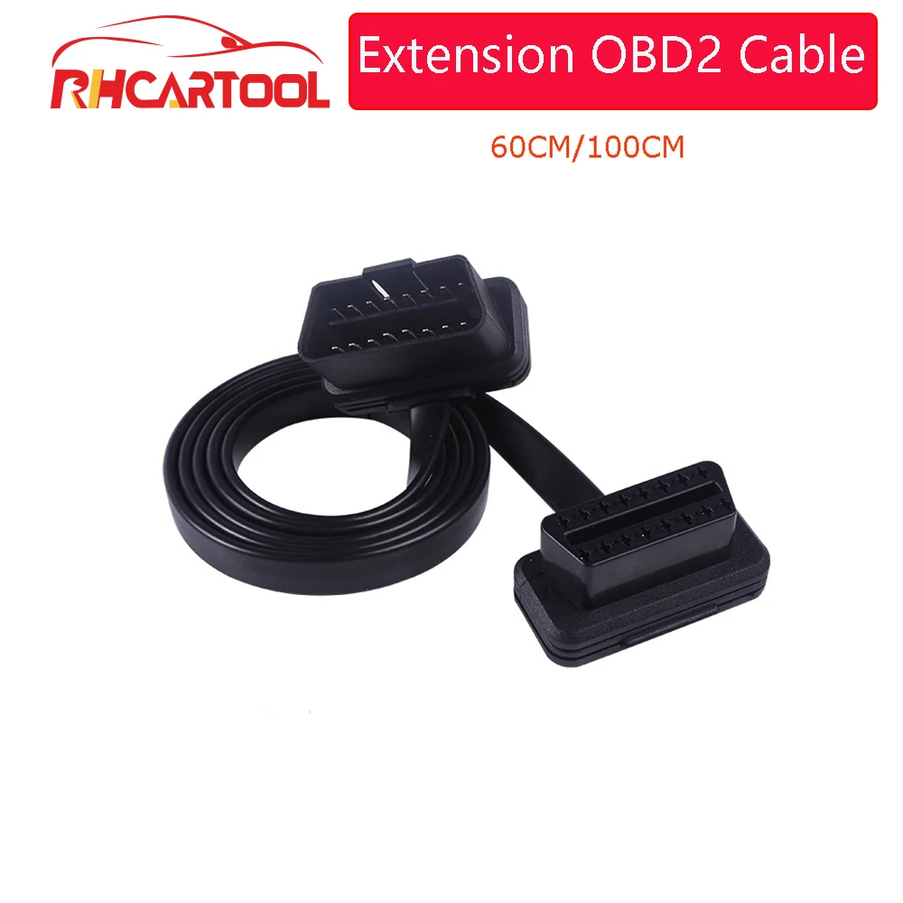 OBD2 60 см 100 тонкий как лапша OBDII 16Pin ELM327 мужчин и женщин Локоть удлинитель OBD 2 авто