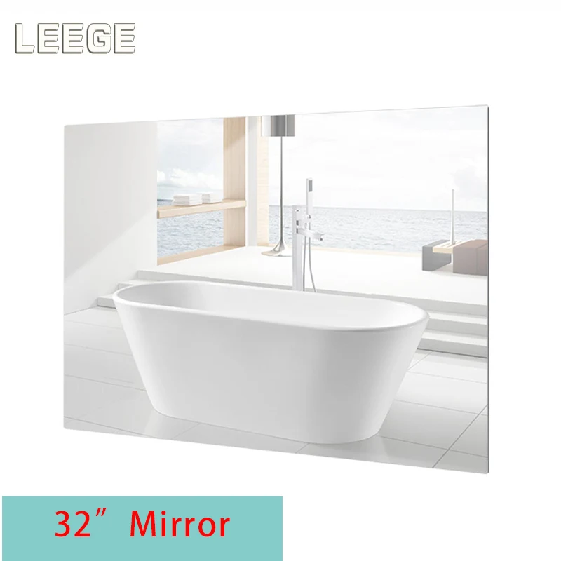 Silver Mirror 32 дюйма Frameles зеркало для ванной комнаты Водонепроницаемый душевая комната светодиодный телевизор интернет Full HD 1080 Android Wi-Fi стеклянная панель Airplay cast tv - Цвет корпуса: Silver Mirror