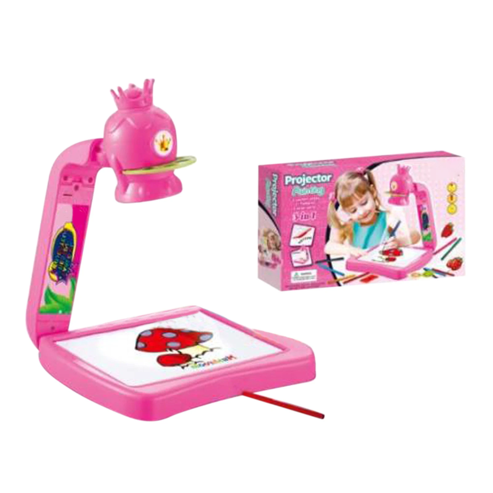 Drawing Projector Toys for Children Crown Projection Painting Machine Plastic Kids Educational Toy Creative Game Boys Gift | Игрушки и