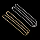 Модная плетеная цепочка в европейском и американском стиле, толщиной 4 мм, Трендовое ожерелье в стиле хип-хоп для мужчин и женщин, сезон 2021