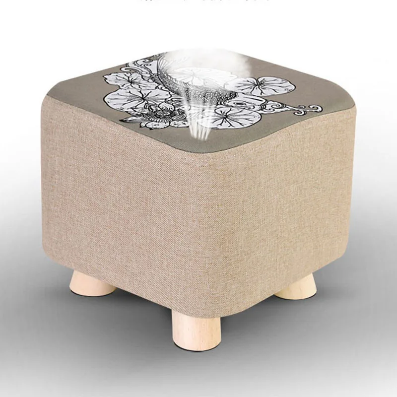 Деревенские круглые деревянные табуреты моющиеся для спальни косметическое