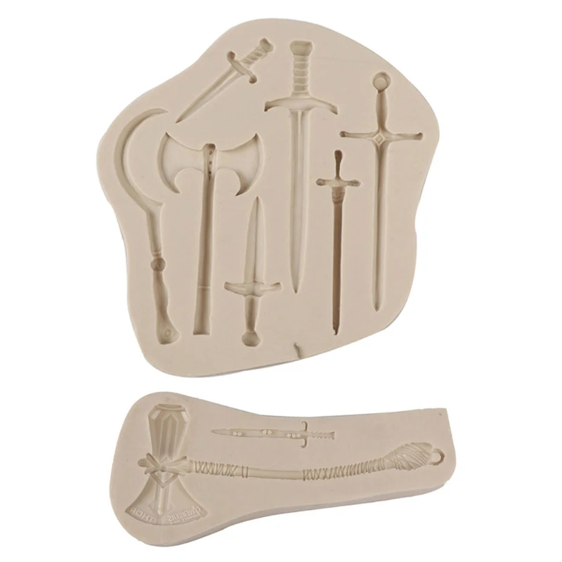 2 шт. Оружие Меч топор нож кулон смола литье кинжал силиконовая форма DIY