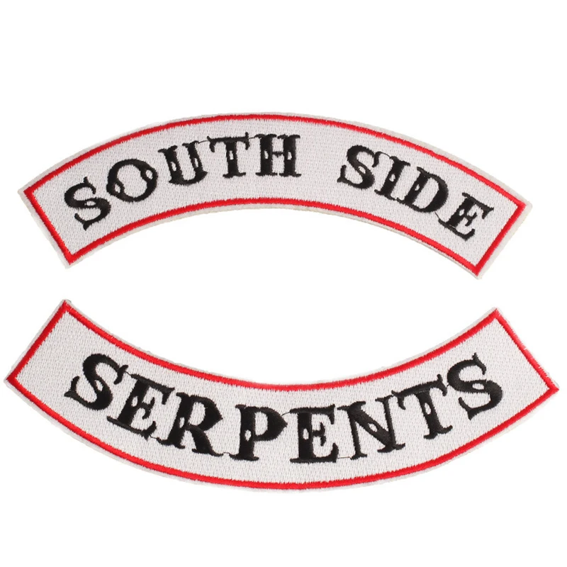 letters Ханука "South Side serpents" Змея заплаты вышивки для Костюмы DIY полосатая одежда Наклейки Аппликации расходные материалы - Цвет: letters