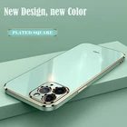 Роскошный мягкий силиконовый чехол с покрытием для телефона iPhone 13 12 11 Pro Mini X XR XS Max 7 8 SE 6 6s Plus, чехлы с магнитным кольцом, чехол