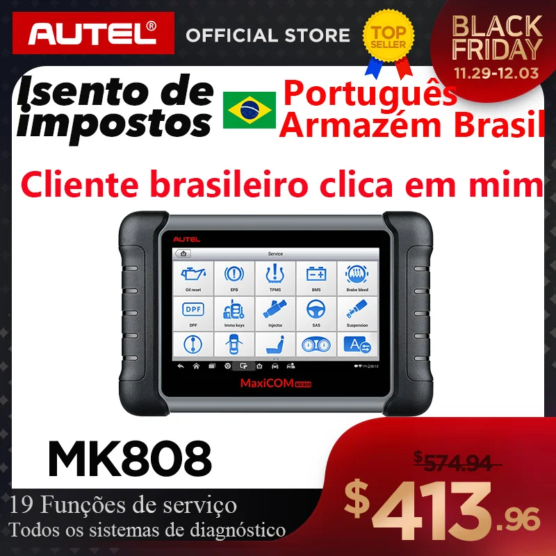 Autel MaxiCOM MK808 OBD2 масло сканера сброс SAS DPF ключ программирования OBD 2 Автомобильный диагностический инструмент MD802+ maxichek Pro PK MX808