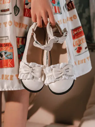 

Платье в стиле «лолита», униформа JK, Милая женская обувь на среднем каблуке с круглым носком и бантом, винтажный аксессуар для косплея принц...