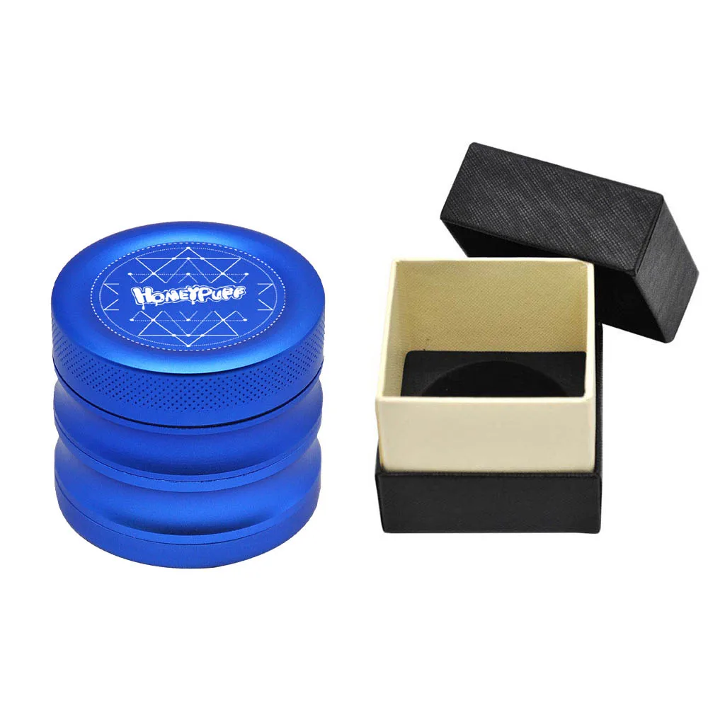 

HONEYPUFF Aircraft Aluminum Tobacco Herb Grinder 56MM 4 Layers Smoke GrinderWith Gift Box Crusher Spice Smoking Miller