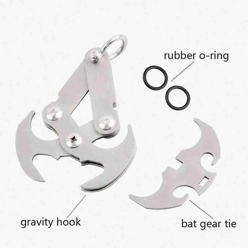 

Multifunctional Folding Gravity Grab Hook Steel Outdoor Rock Climbing Rescue Claw Survival Mountaineering Hook Tool